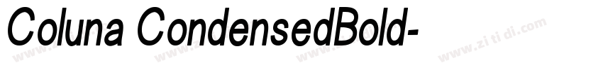 Coluna CondensedBold字体转换